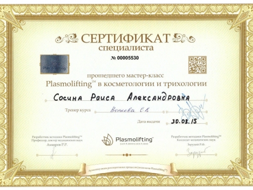 сертификат мастер класс